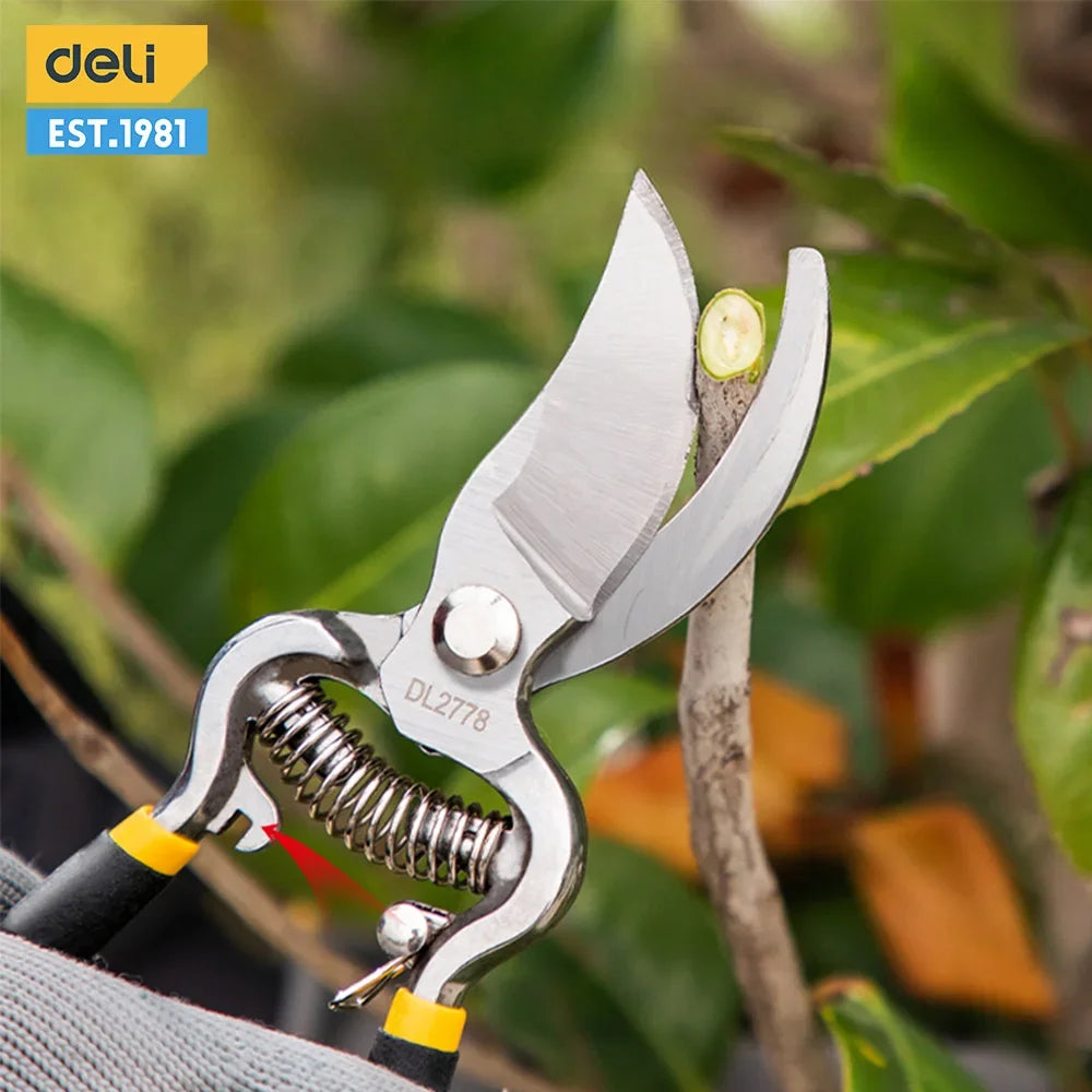 DELI 8" Garden Pruning Shears with SK5 Blade