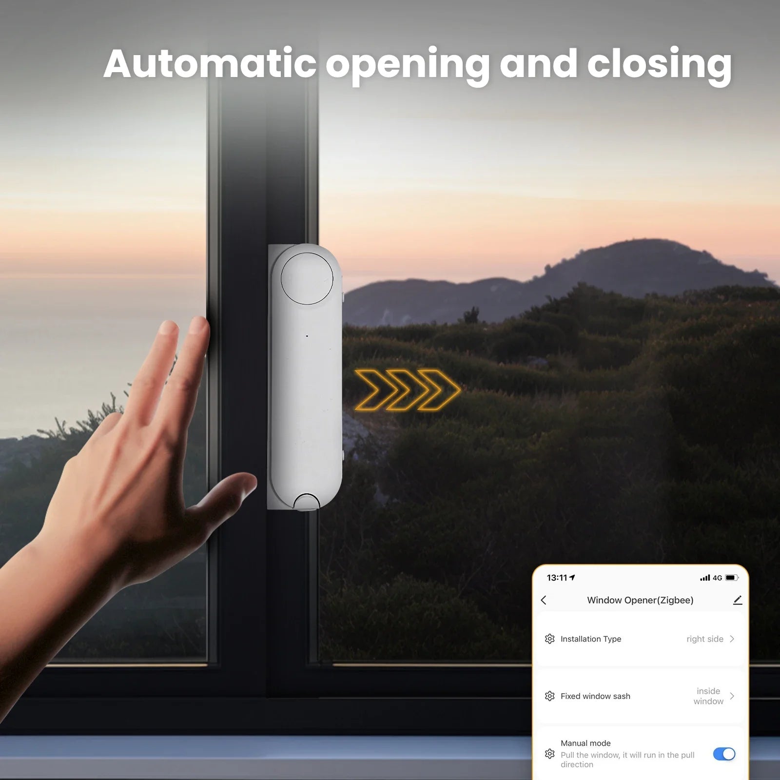 MOES ZigBee Smart Window Opener – Solar & App Controlled
