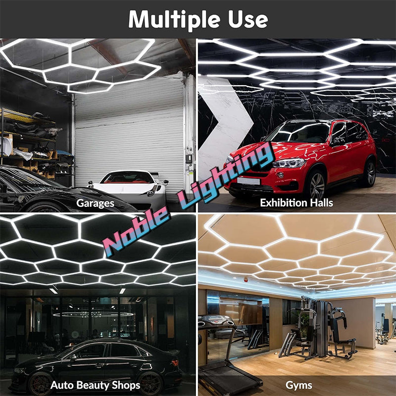 Hexagon LED Garage Light for Workshop & Barber