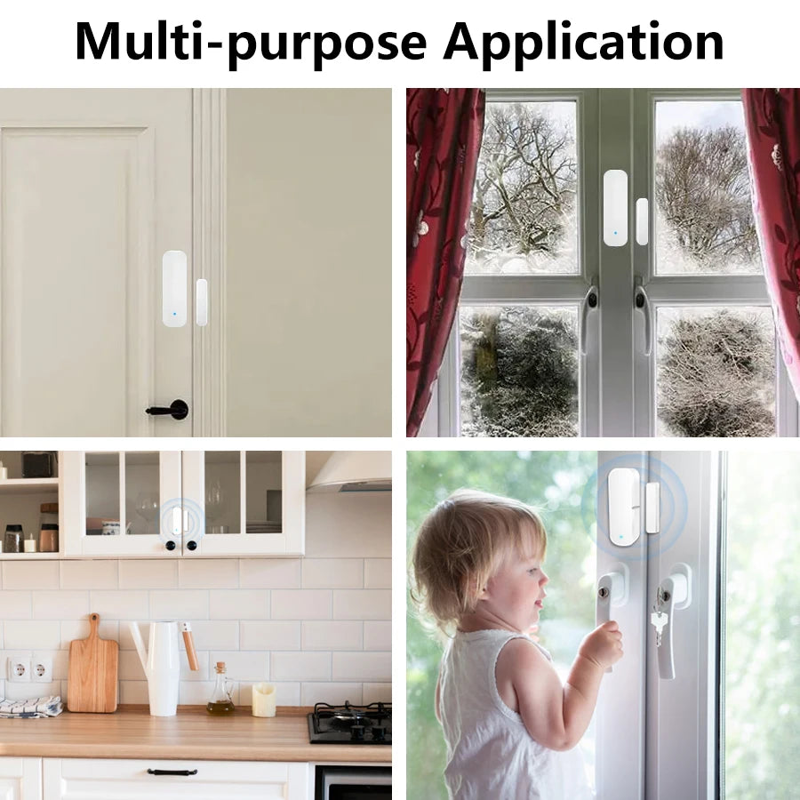 Tuya WiFi/ZigBee Smart Door & Window Sensor – Open/Close Detector