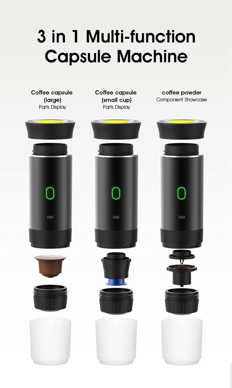 Portable 3-in-1 Electric Espresso Maker