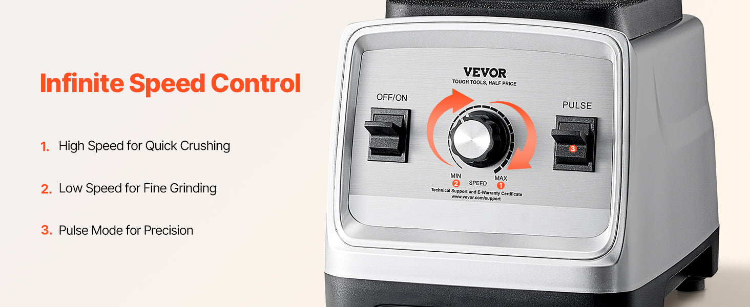 VEVOR 1400W Professional Smoothie Blender