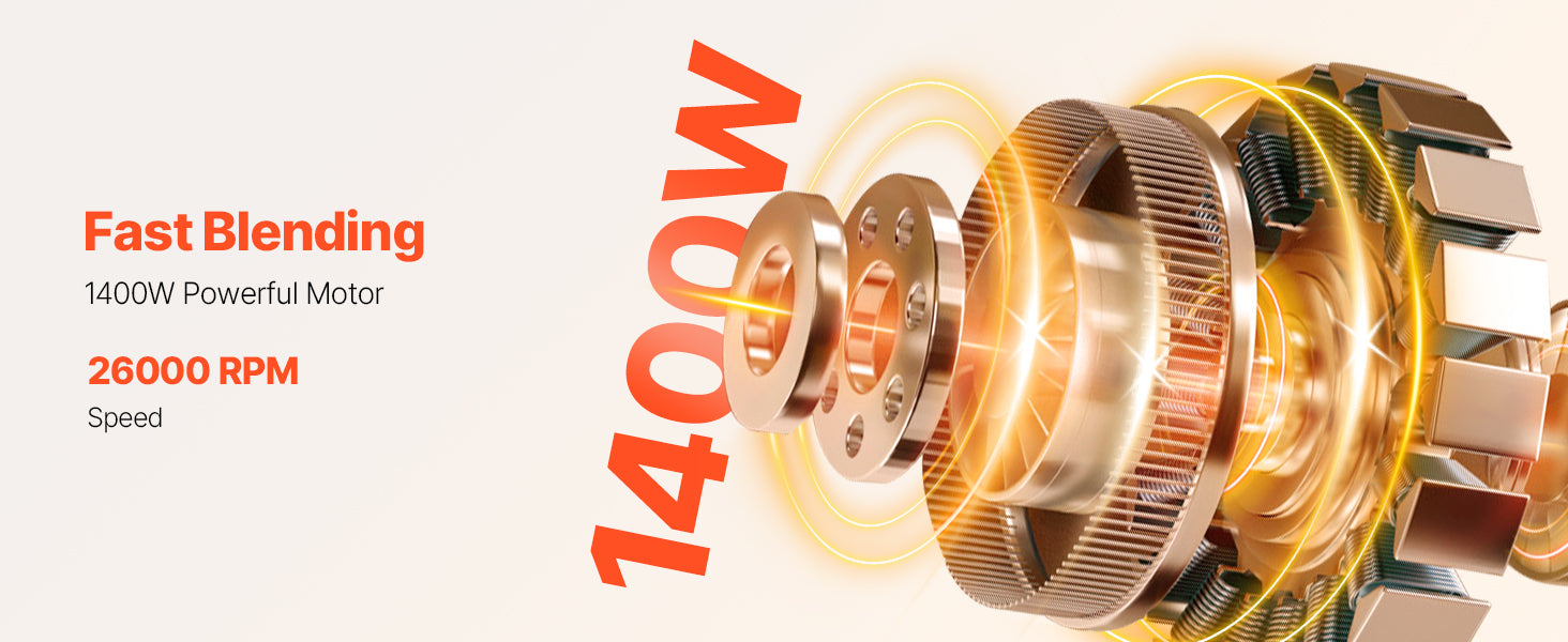 VEVOR 1400W Professional Smoothie Blender